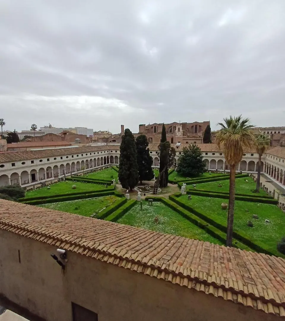 Camera X2 Con Splendida Vista Sulle Terme Di Diocleziano E Sul Chiostro Di Michelangelo Róma Vendégház