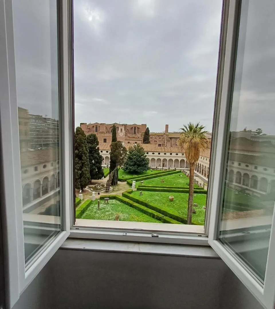 Camera X2 Con Splendida Vista Sulle Terme Di Diocleziano E Sul Chiostro Di Michelangelo Róma Olaszország